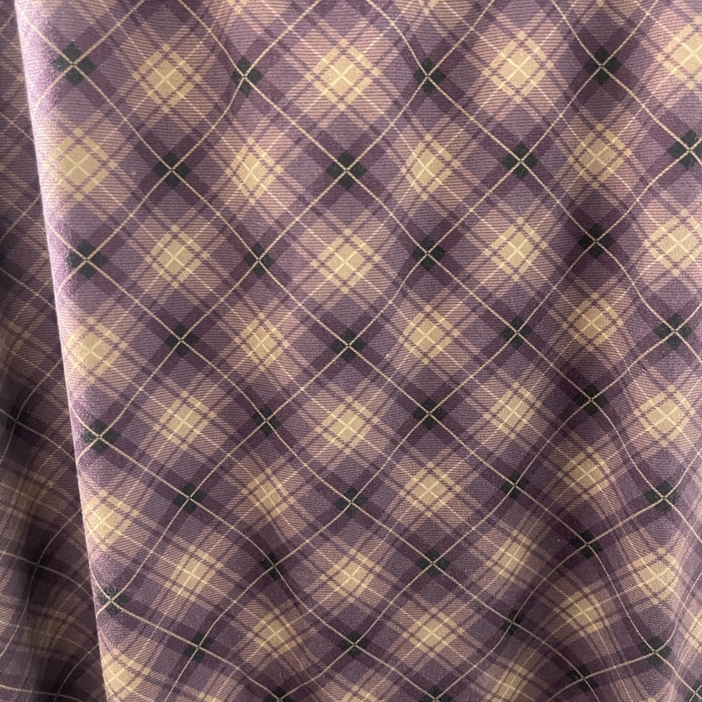 Y2K‎ SHEIN Soft Purple/Brown Plaid Grunge Maxi Skirt Elastic Waist Size Medium - Picture 3 of 5